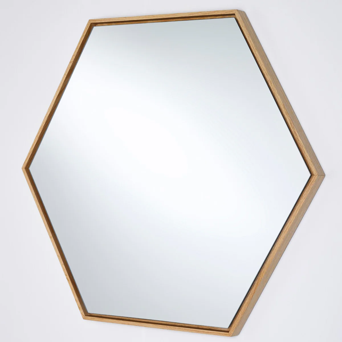 Luxury mirror with natural wooden frame 52 x H. 45 cm - living room wall mirror