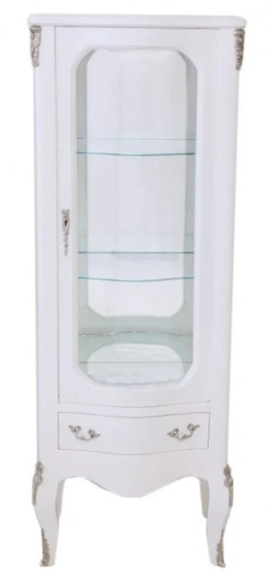 Baroque display cabinet white 130 cm - display cabinet - living room cabinet