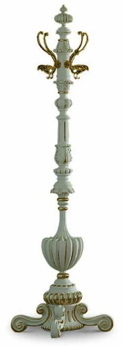Luxury Baroque coat stand ivory / gold H. 182 cm - Baroque furniture - Made in Italy