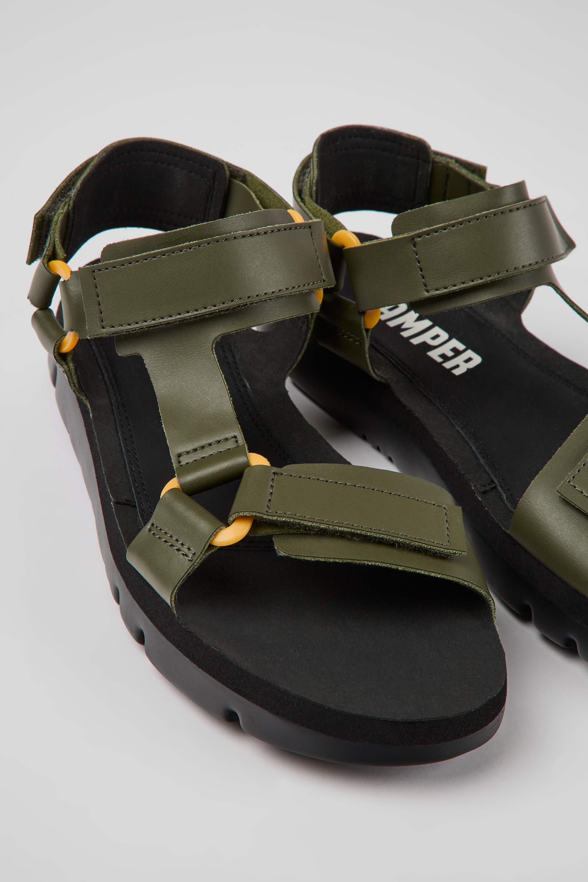Oruga - Grüne Leder Sandalen für Herren