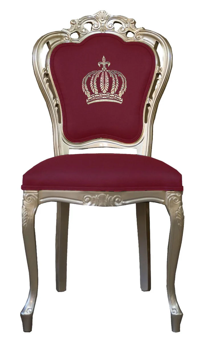 Pompöös by Luxury Baroque Dining Room Chair Wine Red / Gold - Pompöös Baroque Chair designed by Harald Glööckler