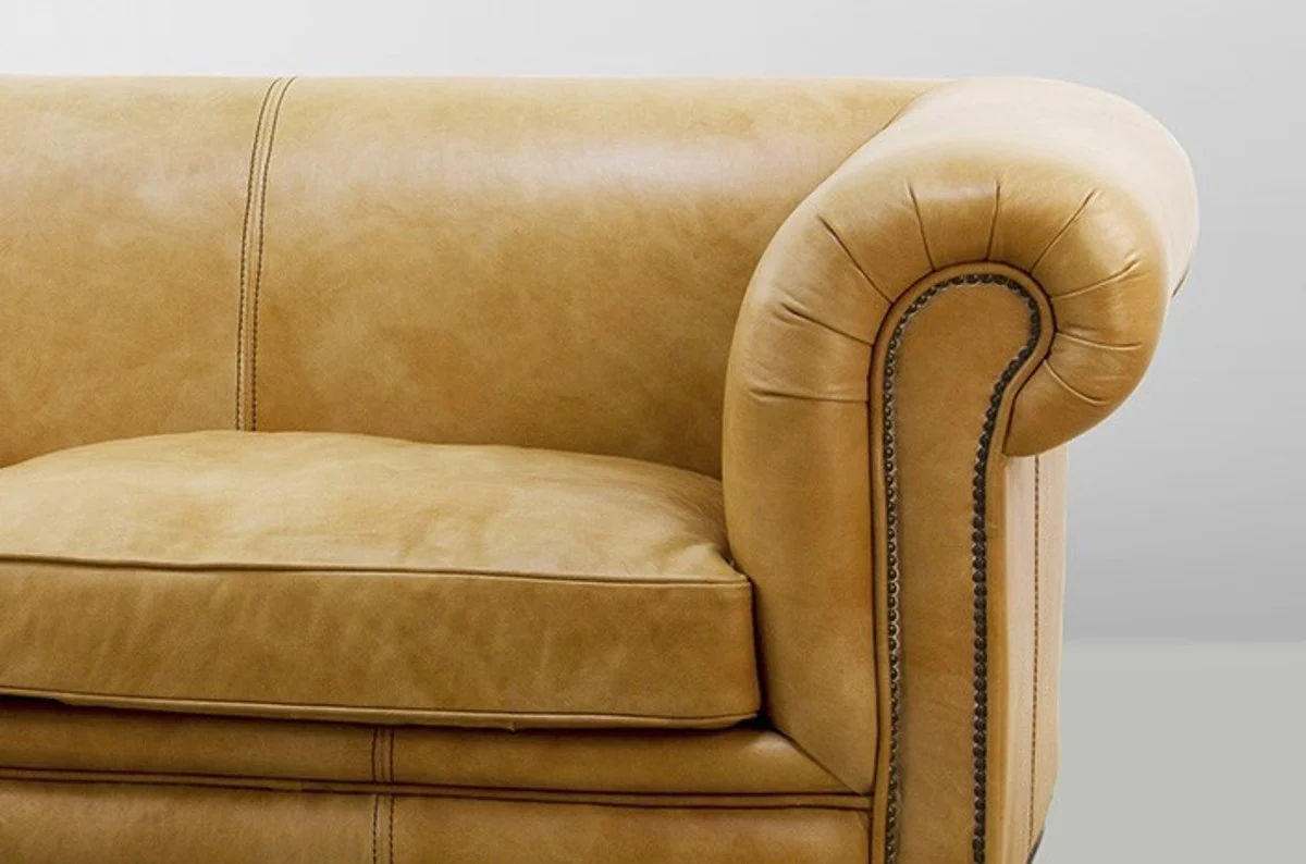 Chesterfield Luxury Real Leather Sofa 2.5 Seater Vintage Leather by Old Saddle Sand