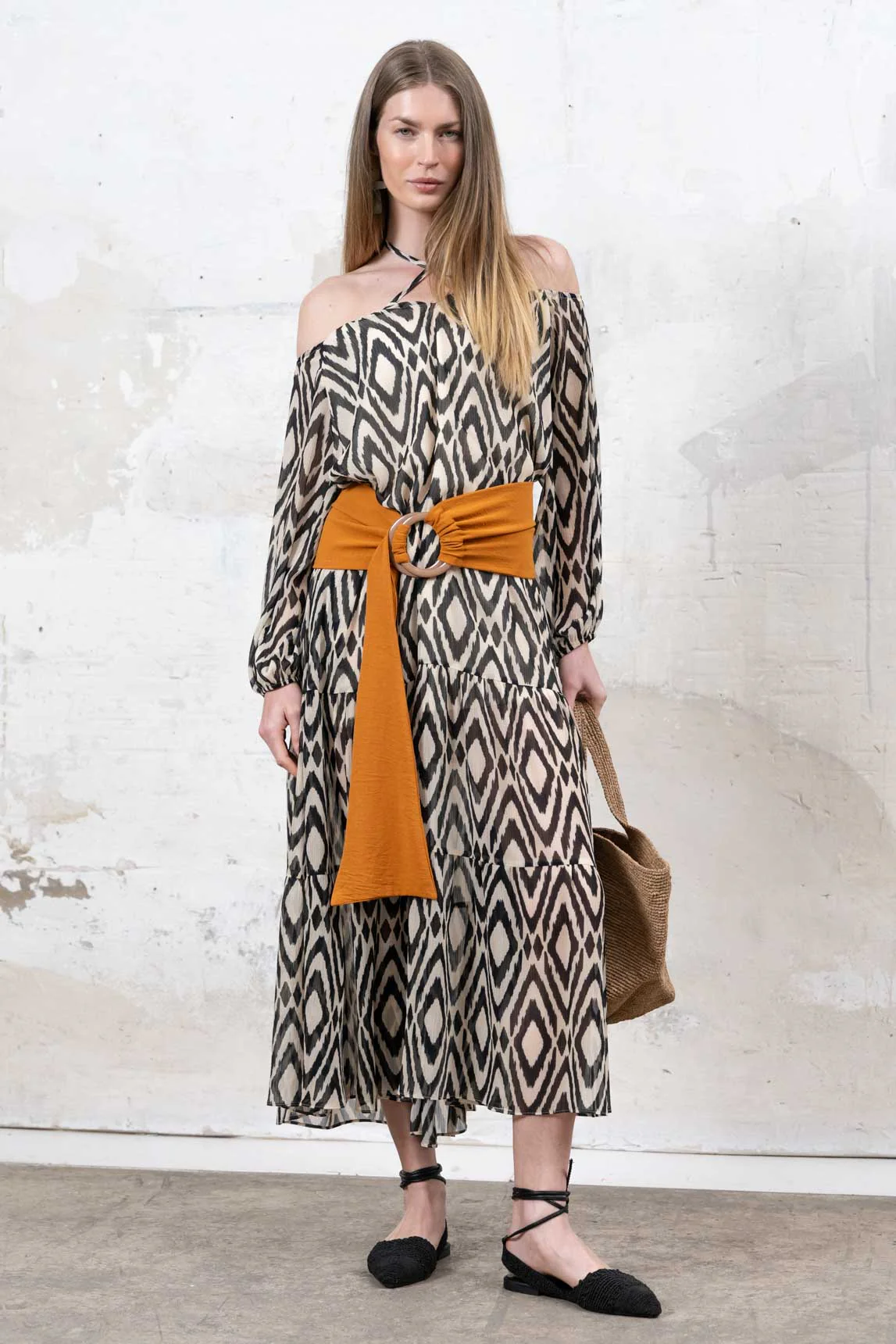 Geometrisches Ceret-Kleid von Rivera-Spain