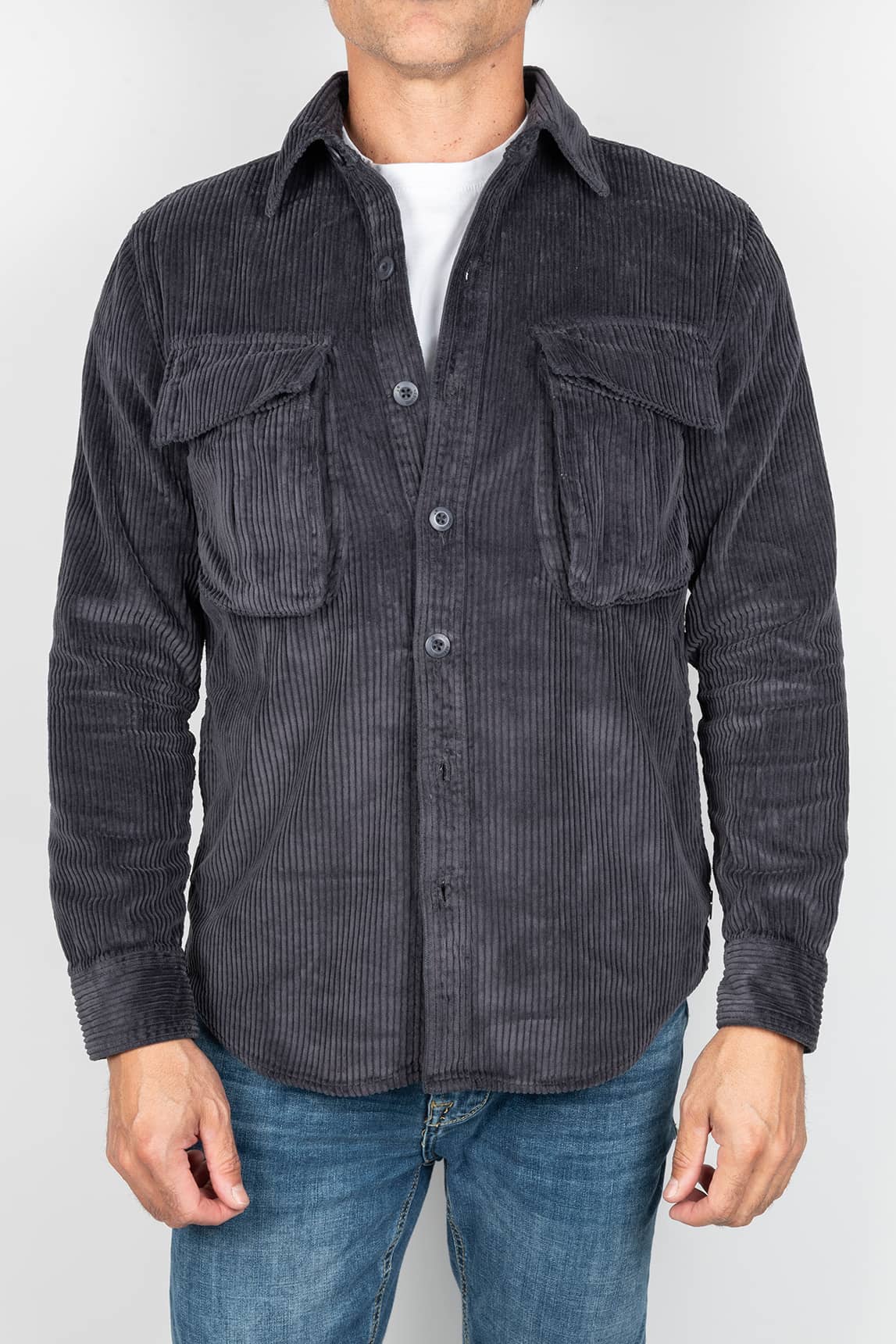 Rivera-Spain Anthrazitgraues Keeling-Überhemd