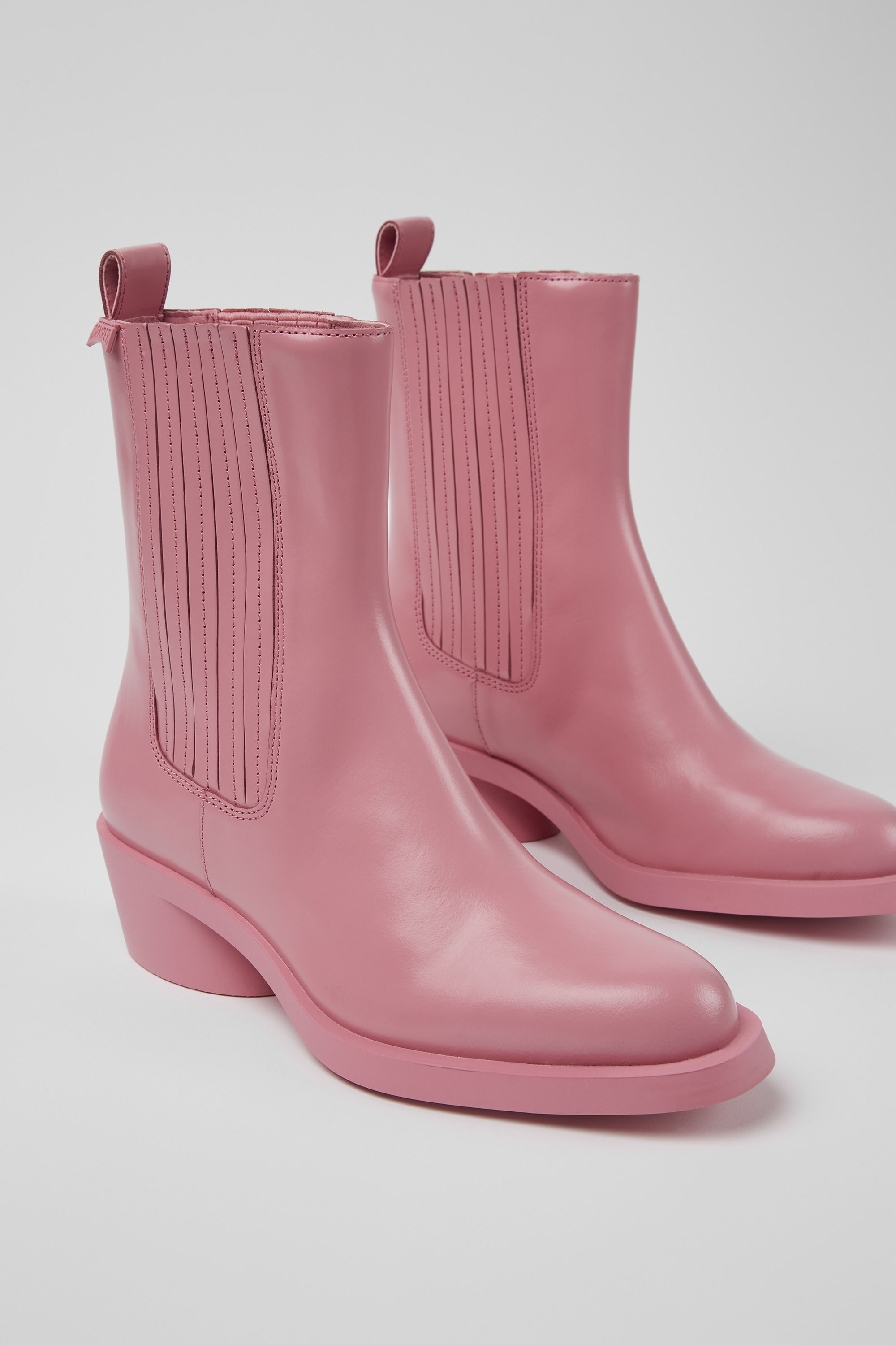 Bonnie - Pink Lederstiefel für Damen
