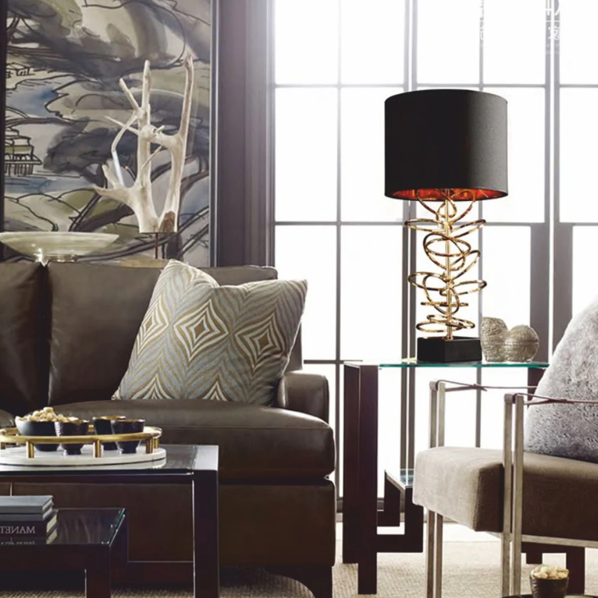 Luxury table lamp gold / black H. 71 cm - Luxury Lights