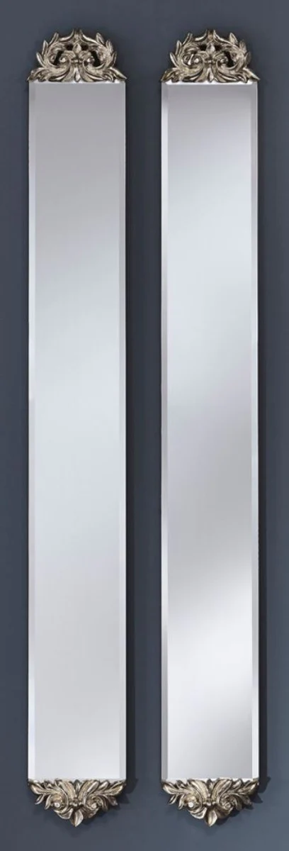 Barock Spiegel Silber 15 x H. 124 cm - Barockstil Möbel & Accessoires