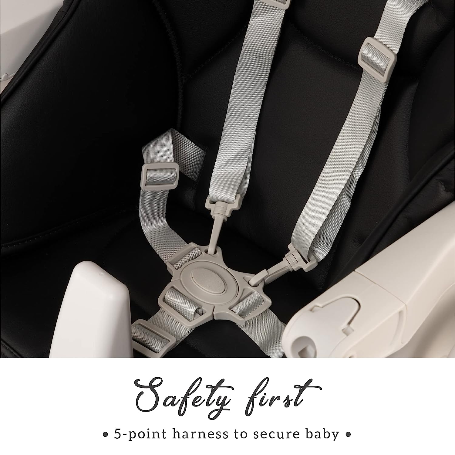 Hochstühle für Babys und Kleinkinder – Dunkelgrauer Silla para Comer de Bebe – Babyhochstuhl in 7 verschiedenen Höhen verstellbar