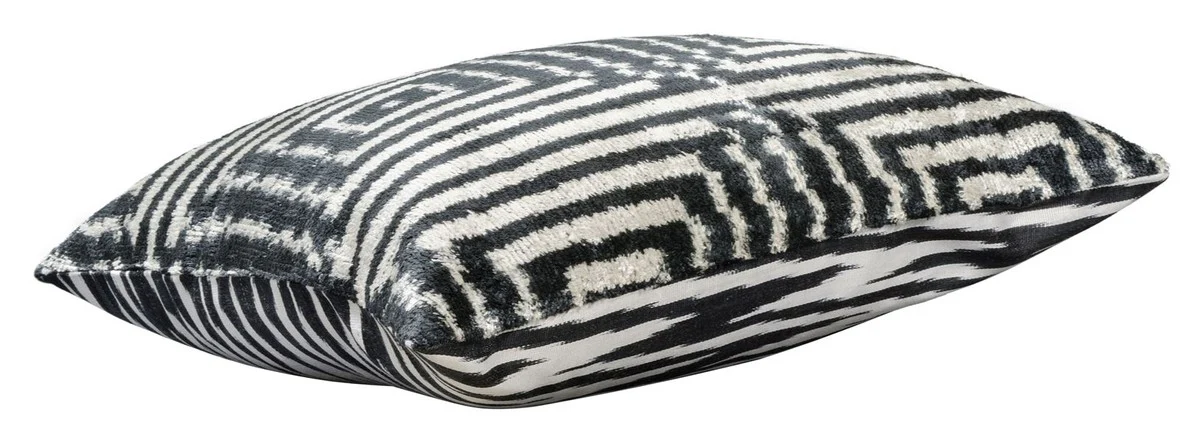 Luxus Kissen Mod2 Schwarz / Weiß 40 x 40 cm - Wohnzimmer Deko Accessoires