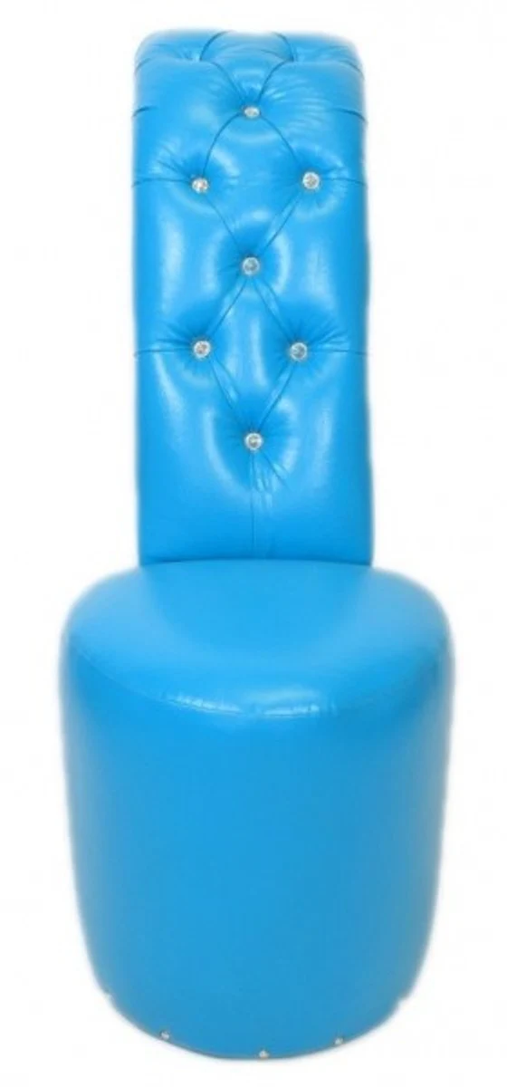 High heel armchair with decorative stones light blue luxury design - designer armchair - club furniture - shoe chair armchair