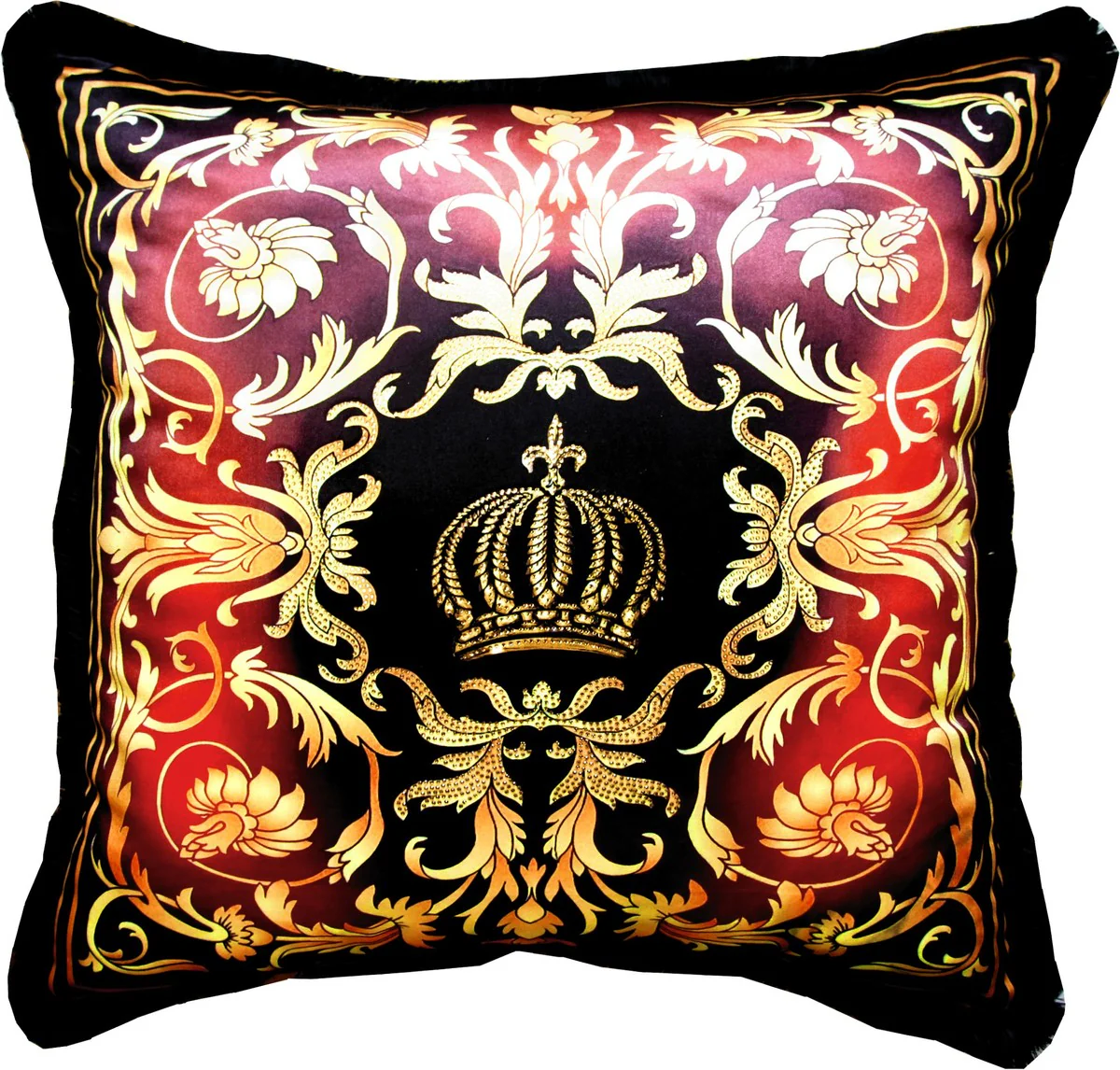Huge XXL luxury baroque cushion Pompöös by Harald Glööckler 80 x 80 cm with sparkling rhinestones