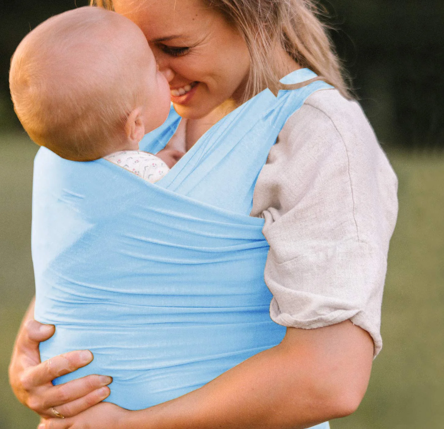 Baby-Wickeltrage, freihändige Babytrage, leicht, atmungsaktiv, weich, perfekt für Neugeborene und Babys, als Duschgeschenk, Schwarz