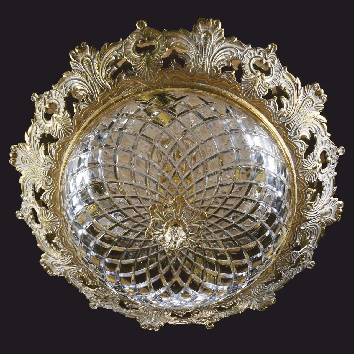 Luxury baroque ceiling light white / gold Ø 47 cm - Baroque lights