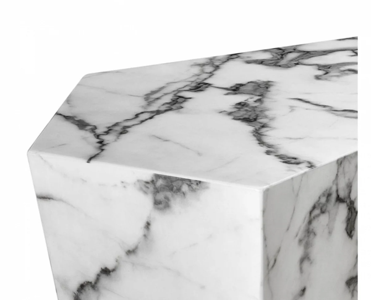 Art Deco Luxury Coffee Table Faux Marble Set of 3 - Living Room Salon Table - Luxury Furniture