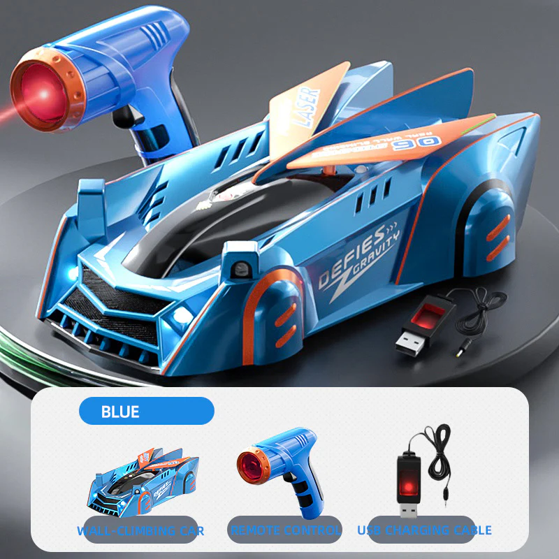 Lasergesteuertes Zero-Gravity-Stuntauto zum Klettern an der Wand – 360° drehbare Dual-Modi, LED-Leuchten und wiederaufladbare Batterien – perfektes Outdoor-Sportspielzeug und Geburtstagsgeschenke für Jungen und Mädchen!