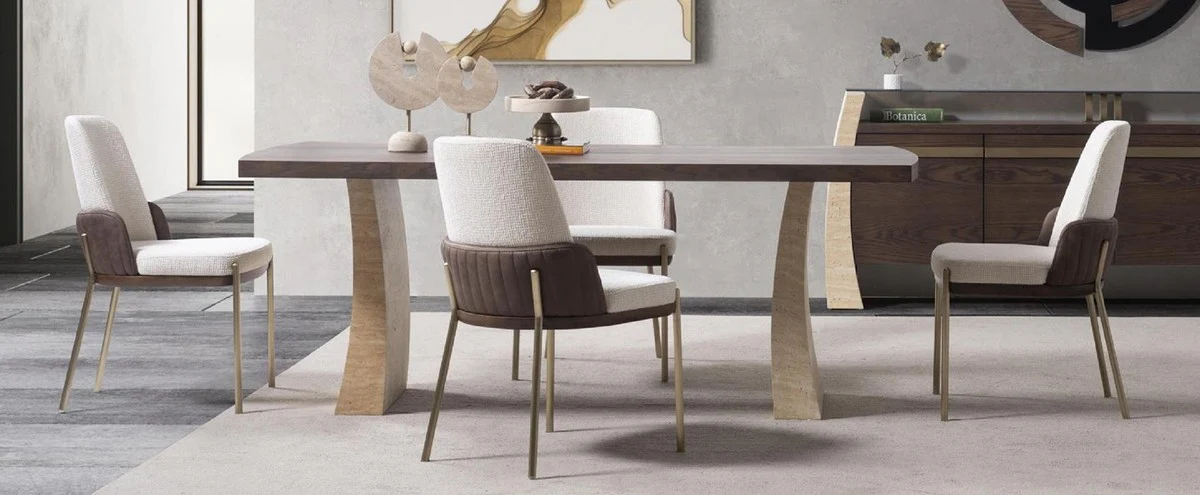 Luxury dining room set - 1 luxury dining table and 6 luxury dining room chairs