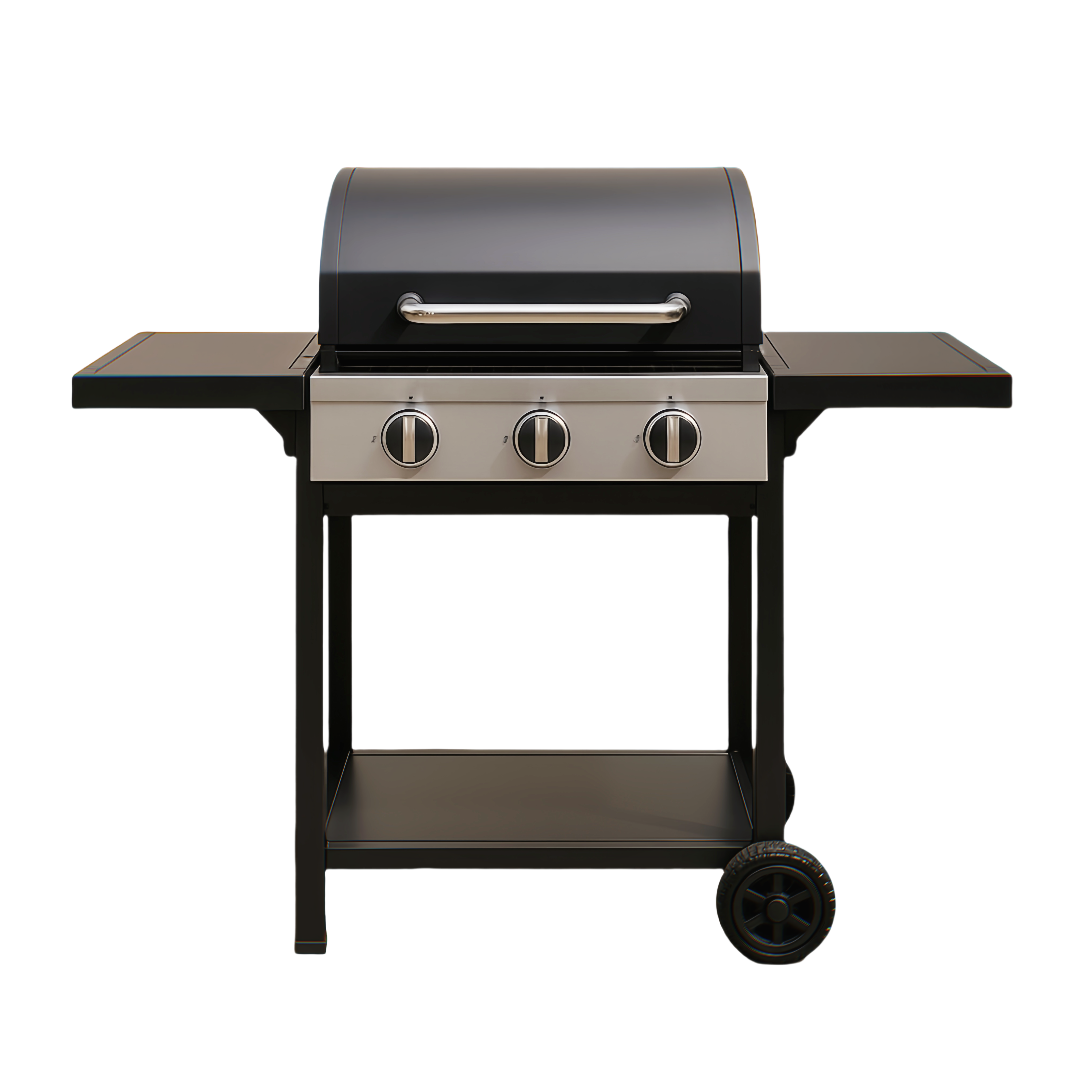 Gasgrill 90x50x100 schwarz mit 3 Brennern lvvfCKz352Bs