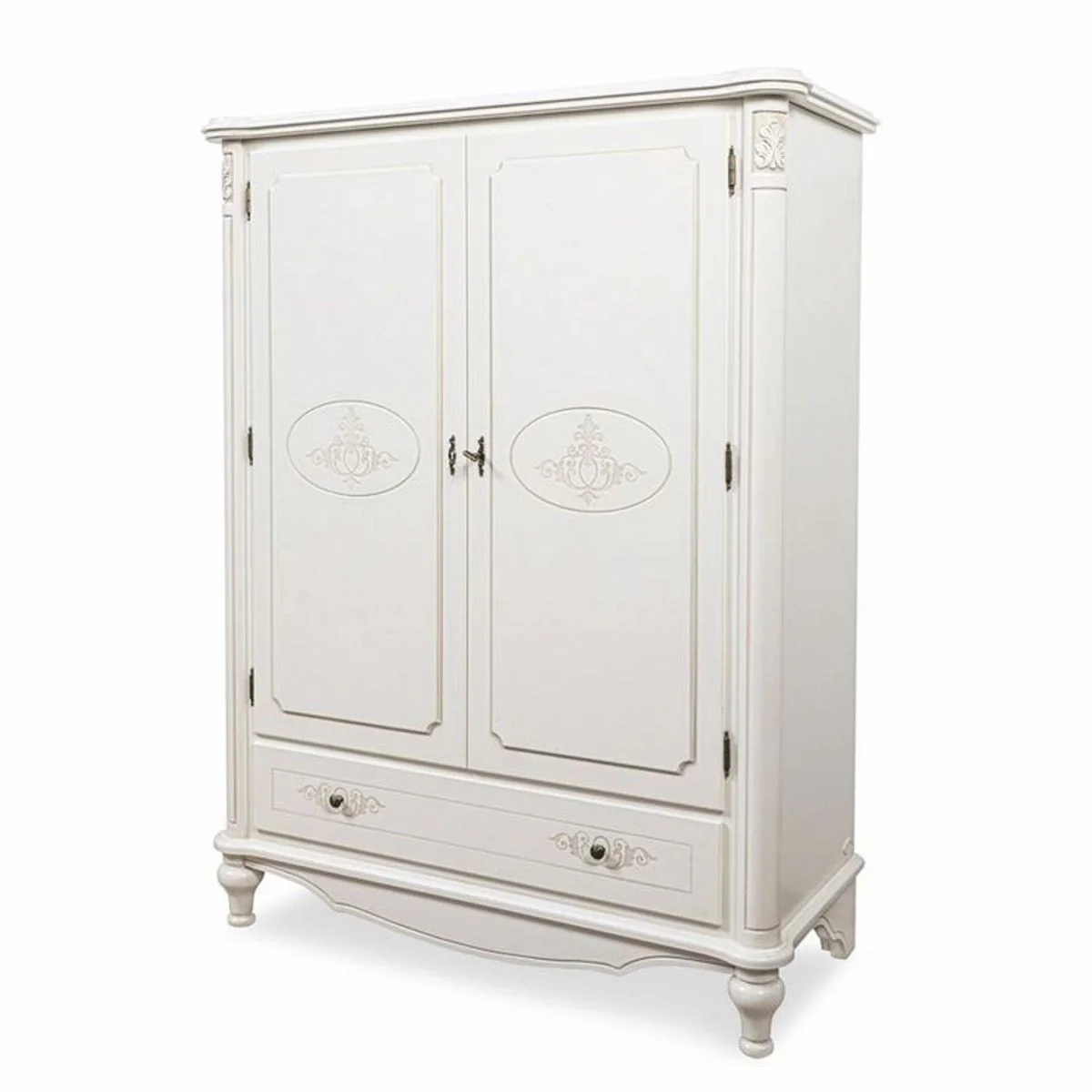 Luxury baroque bar cabinet white H. 160 cm - baroque style bar furniture