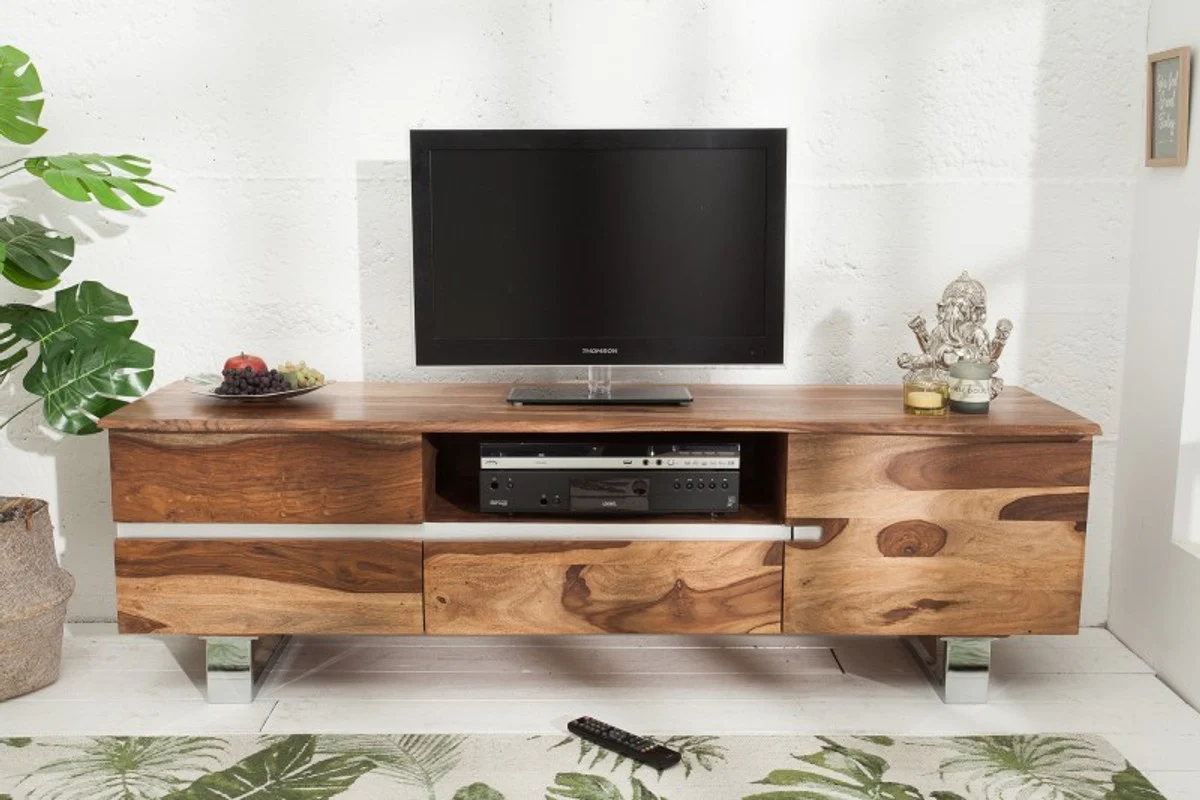 Designer TV cabinet natural W.160cm x H.50cm x D.45cm - sideboard - chest of drawers - handmade solid wood!