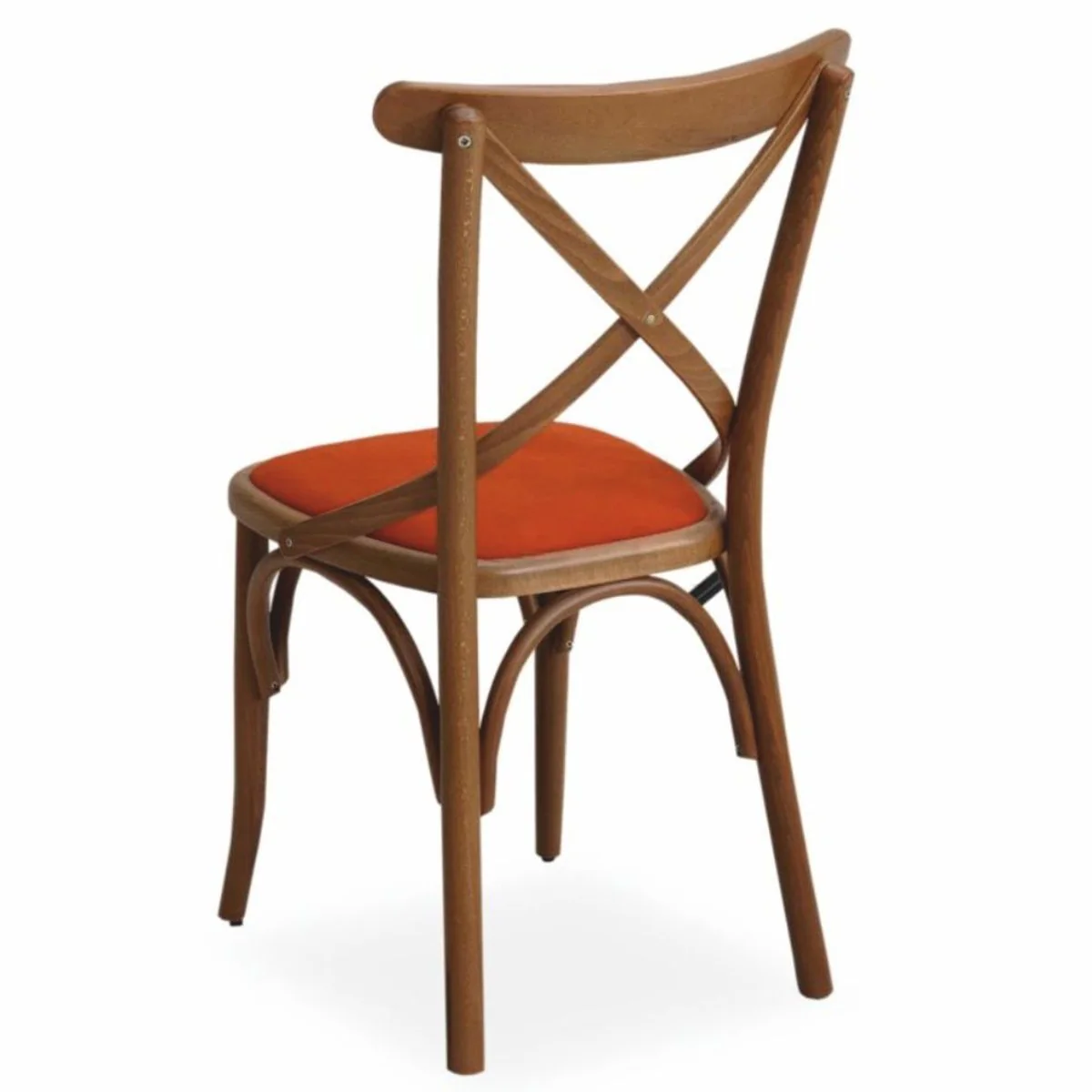 Luxury dining room chair brown / red H. 87 cm - solid wood dining room furniture