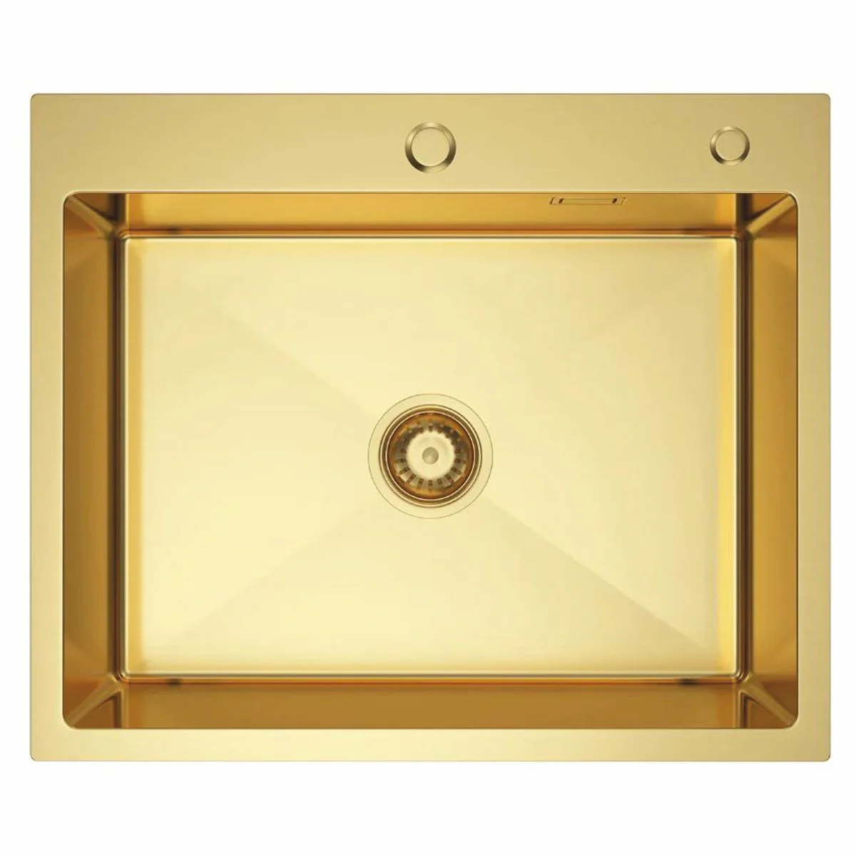Luxury stainless steel sink gold 60 x 50 x H. 21 cm - Kitchen accessories