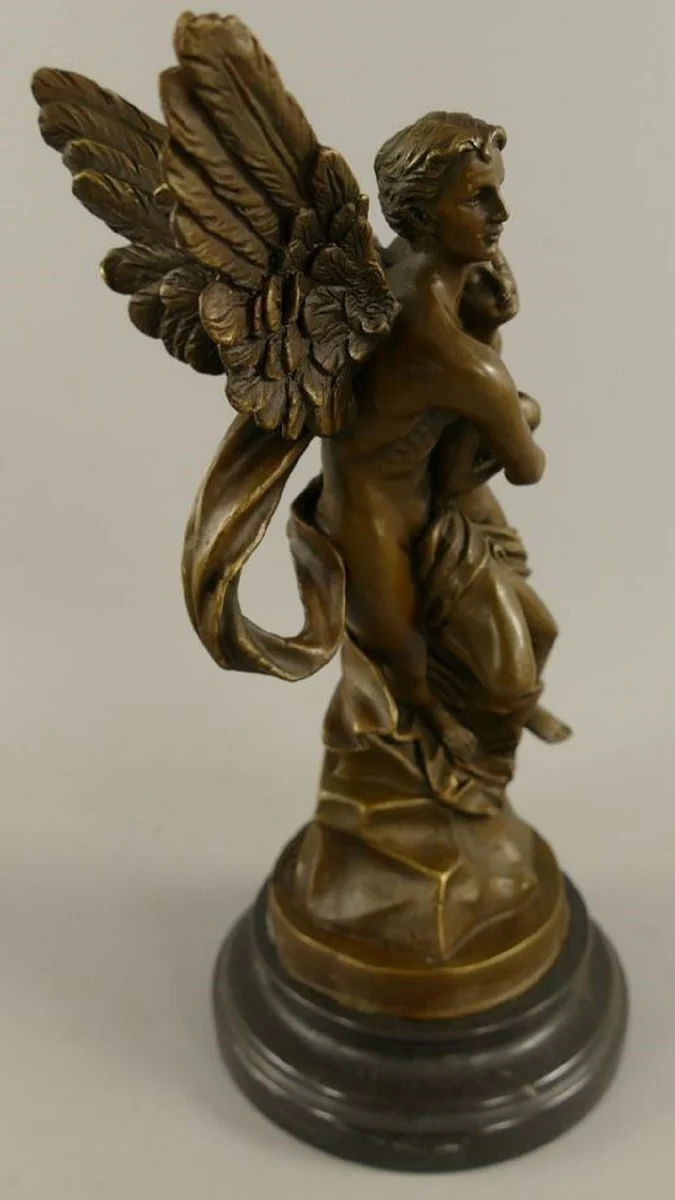 Jugendstil Bronze Deko Figur Armor & Psyche Bronze / Schwarz H. 31 cm