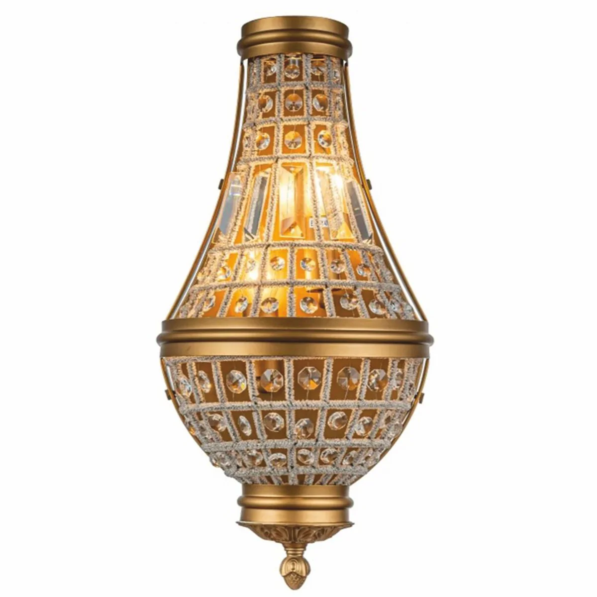 Baroque crystal wall lamp gold H. 48 cm - Baroque lights