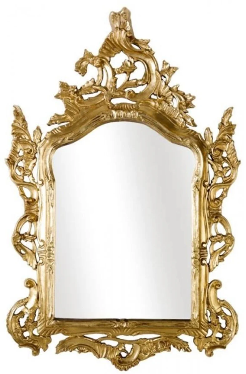 Luxury Baroque wall mirror gold 82 x 6 x H. 128 cm - Magnificent mirror in the Baroque style - Baroque furniture