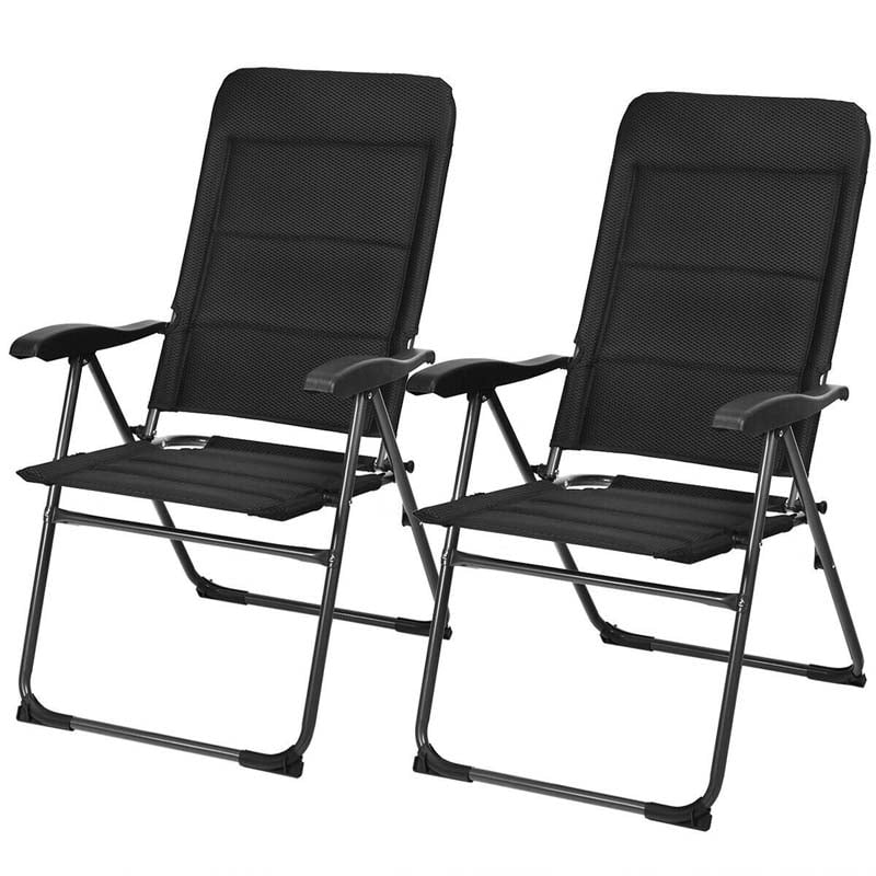 Bestoutdor 2 Pcs Patio Klappstühle Outdoor Sling Stühle Zurück verstellbare Liegestühle