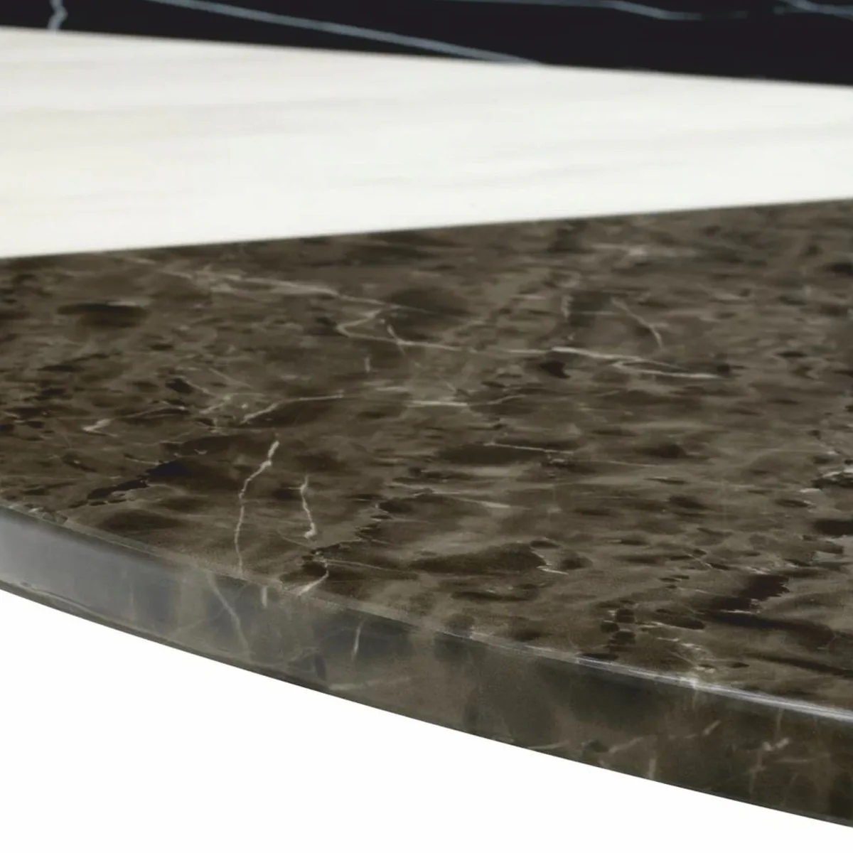 Luxury dining table with artificial marble table top Ø 120 cm - dining room furniture