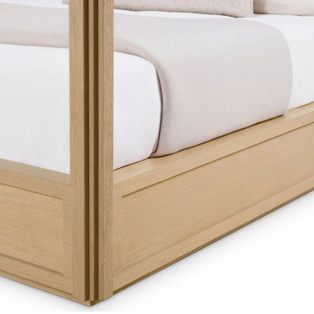 Luxury four-poster bed natural colors 228.5 cm - bedroom & hotel furniture