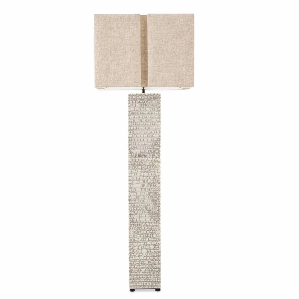 Luxury ceramic floor lamp with lampshade antique white / beige H. 165 cm