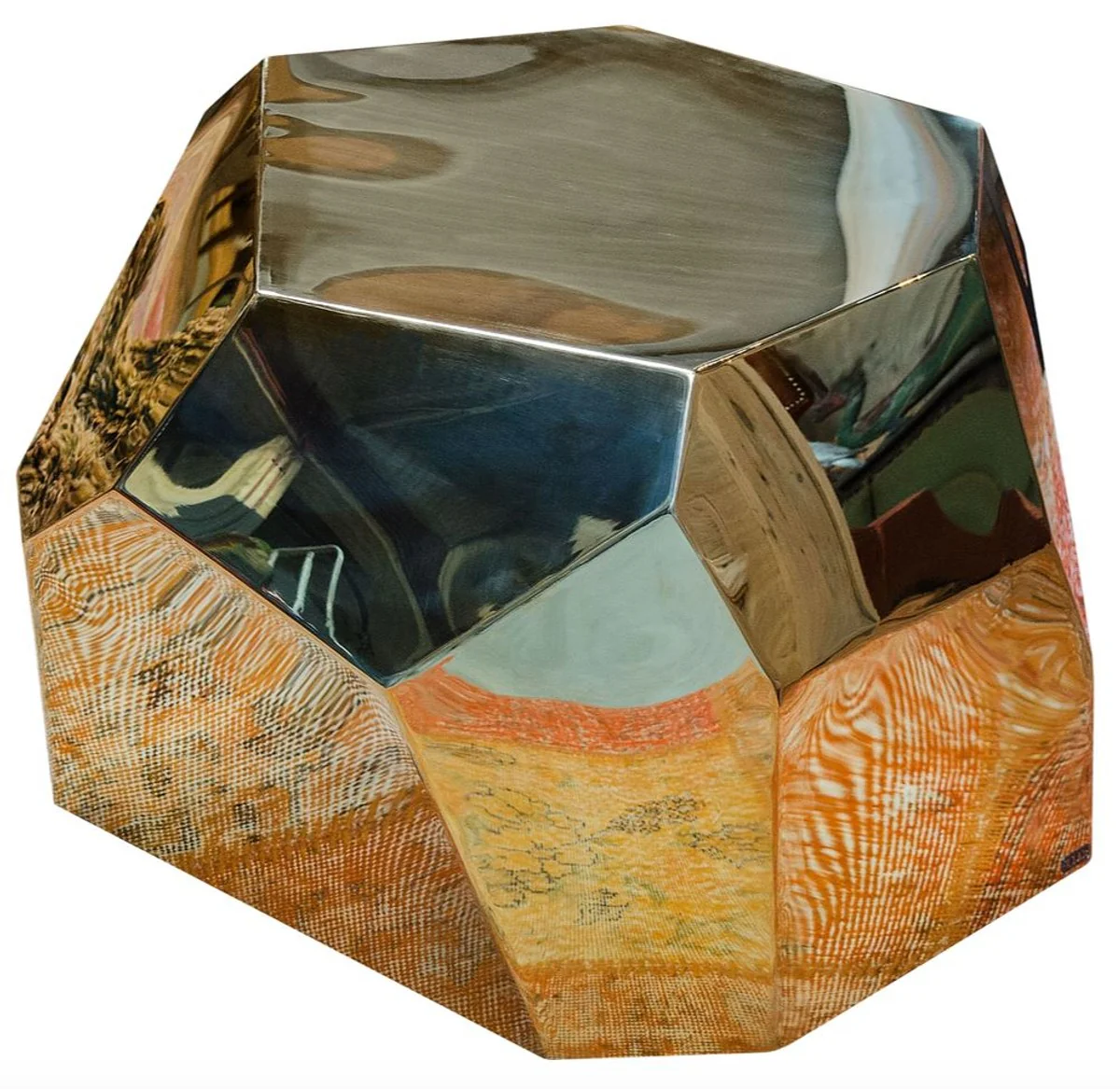 Designer living room table / side table gold 89 x 90 x H. 45 cm - designer collection