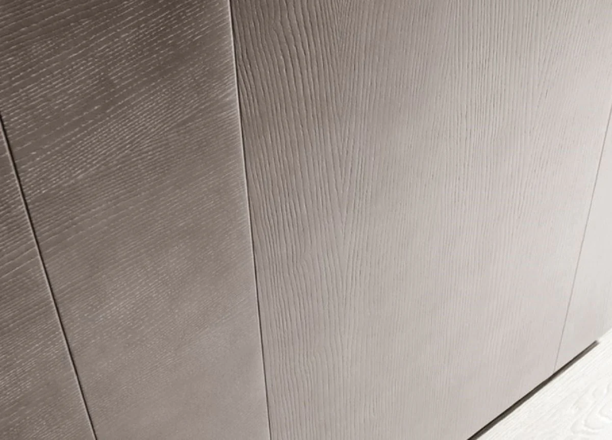 Luxury bedroom wardrobe gray 295 x 68 x H. 250 cm - solid wood wardrobe with 2 sliding doors - bedroom furniture - luxury quality