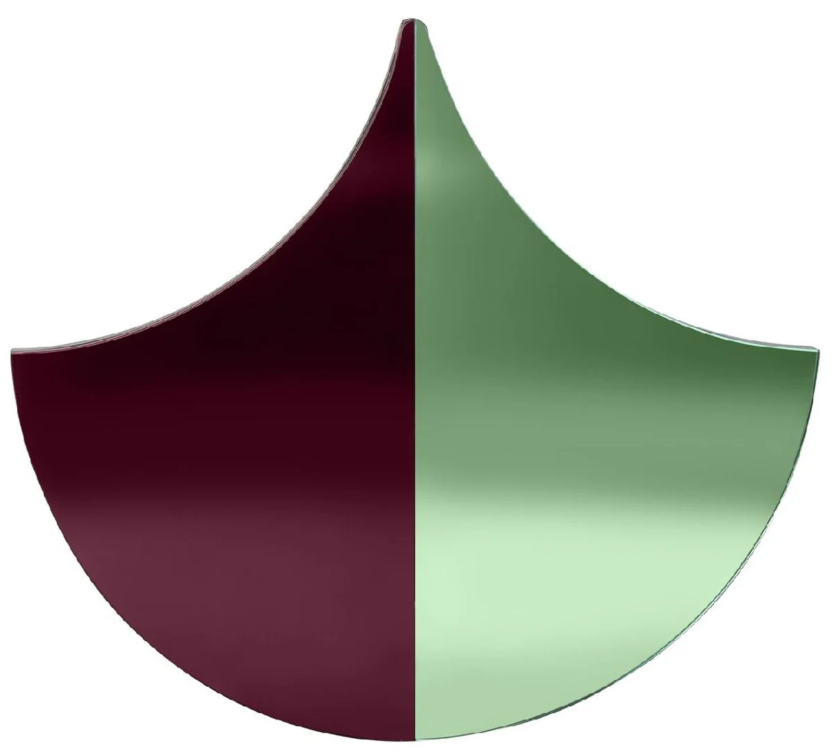 Designer wall mirror purple / green 70 x 3 x H. 62 cm - wardrobe mirror - living room mirror - luxury quality - designer furniture