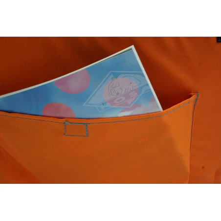 Hosa Folding beach lounger RECLINABLE BACKREST and headrest - orange