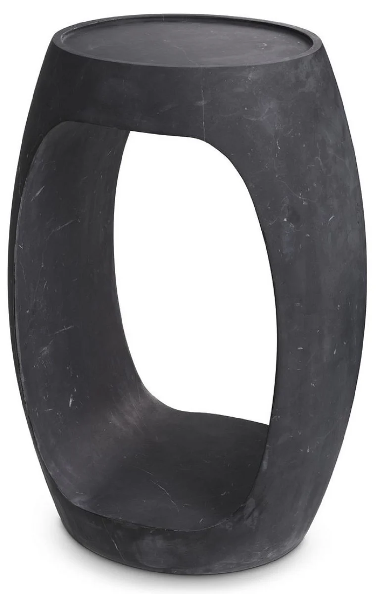 Luxury marble side table black 37 x 29 x H. 55.5 cm - Marble Furniture - Luxury Quality