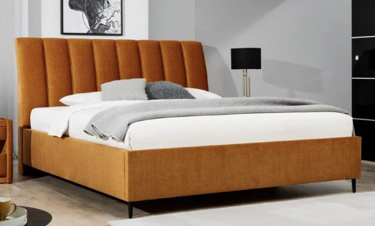 Luxury double bed brown / black - Various sizes - Modern solid wood bed with headboard - Modern bedroom furniture - Luxury collection