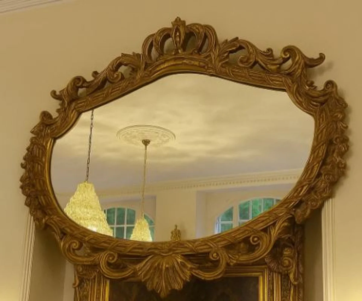 Pompöös by Baroque mirror antique gold 123 cm - Harald Glööckler Baroque Interior