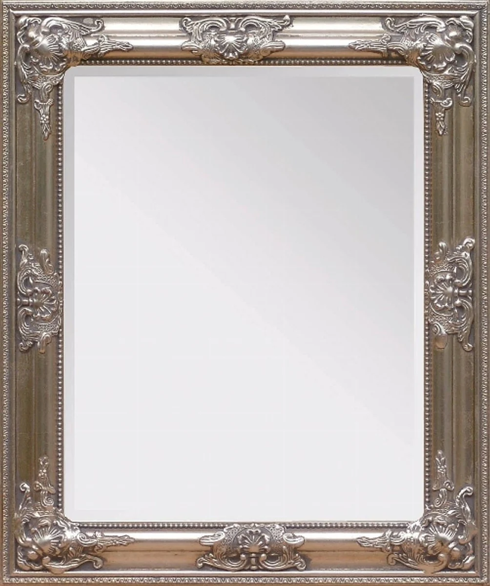 Baroque wall mirror silver height 62 cm, width 52 cm - noble & magnificent - vintage look - handmade