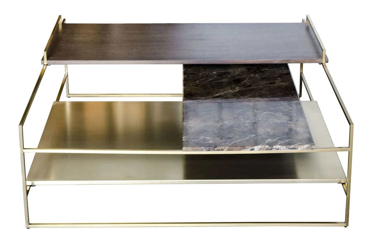 Luxury coffee table gold 100 x 100 x H. 39.5 cm - designer living room table