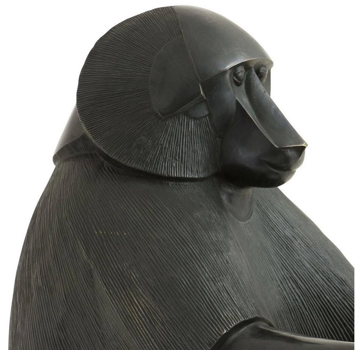 Luxus Art Deco Bronze Tischleuchte Affe Pavian Bronzefarben / Gold 49 x 60 x H. 60 cm - Art Deco Wohnzimmer Lampe - Luxus Qualität