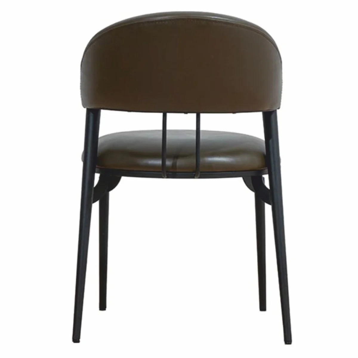 Luxury Faux Leather Dining Room Chair Dark Gray / Black - Dining Room Furniture