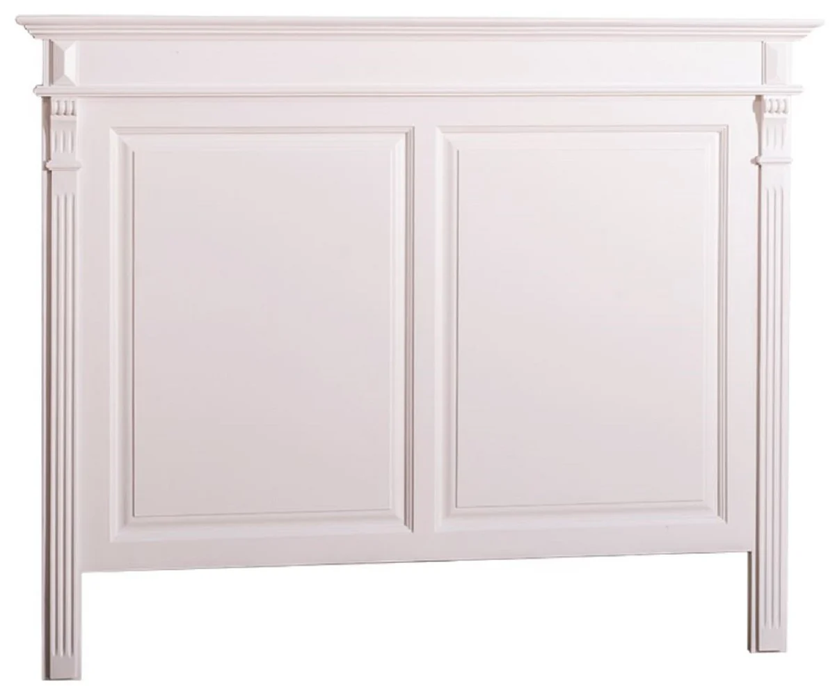 Country house style solid wood bed headboard white 160 x H. 126 cm - bedroom furniture in country house style