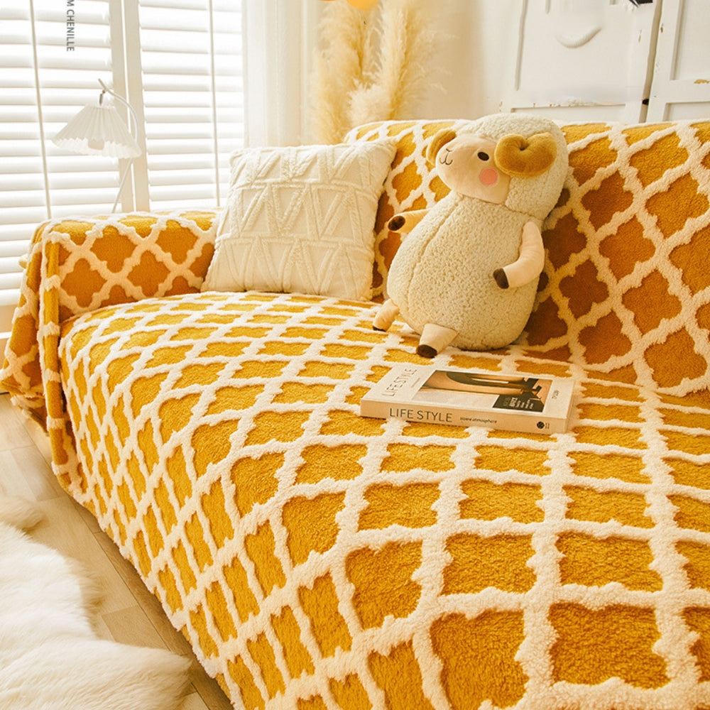 Moderne rutschfeste Sofaabdeckung Colorblock Anti-Scratch Home Schutztasche