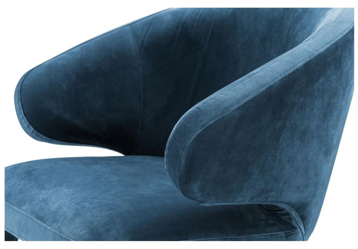 Designer dining room chair blue 62 x 55 x H. 79 cm - luxury furniture