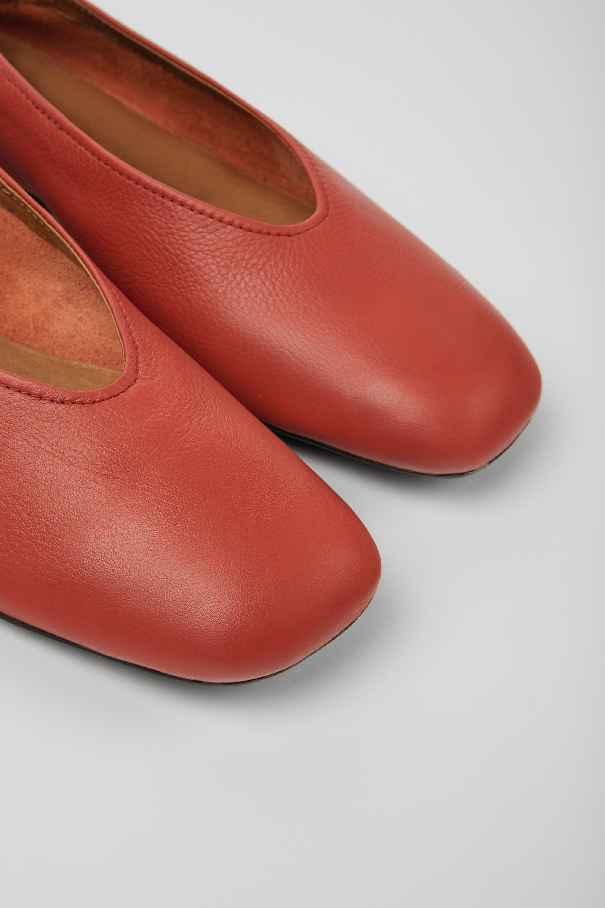 Casi Myra - Red Leder Ballerinas für Frauen