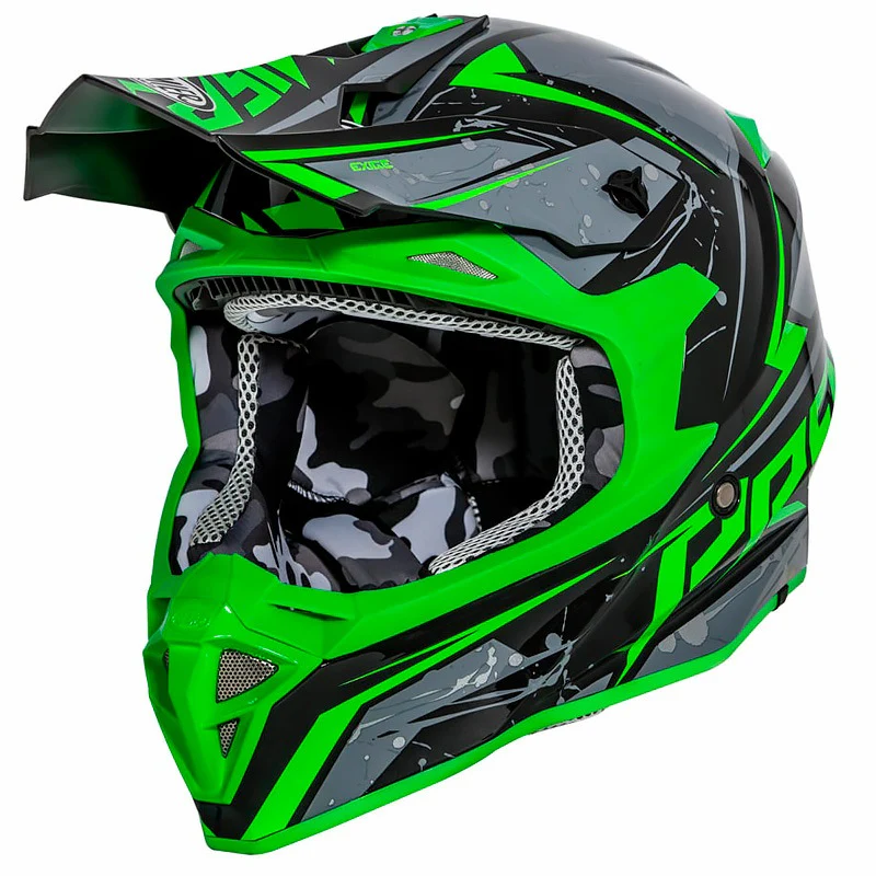 CASCO CROSS / ENDURO PREMIER EXIGE QX7 NEGRO / VERDE