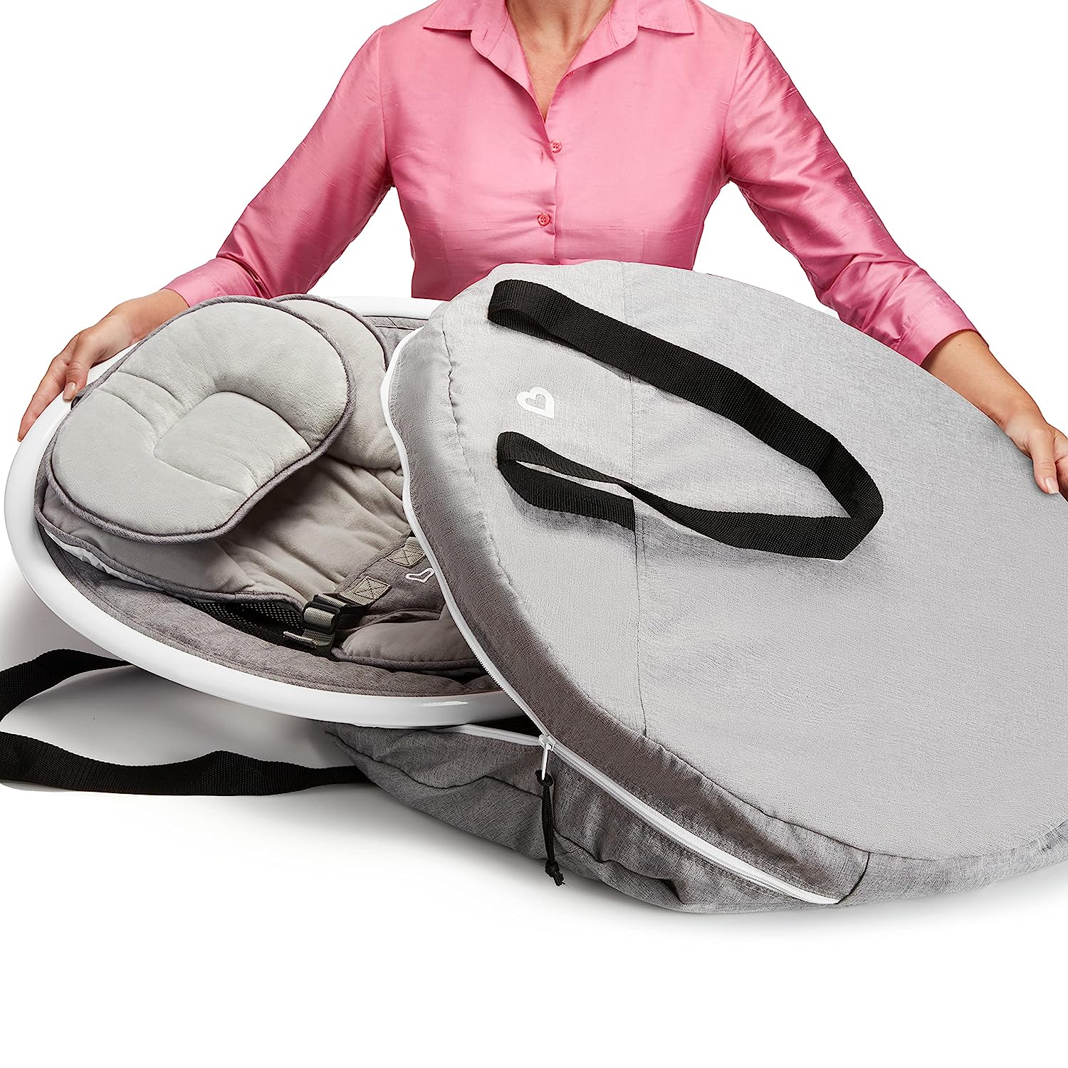 Bluetooth-fähige, leichte Babyschaukel mit natürlicher Bewegung in 5 Bewegungsbereichen, inklusive Fernbedienung