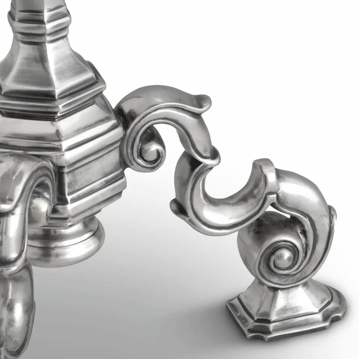 Luxury Baroque side table antique silver H. 66 cm - Baroque hotel furniture